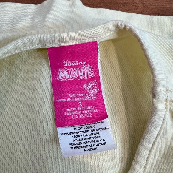 Disney Junior Minnie Mouse Summer Tank Top Yellow Size 3 Girls - Picture 4 of 6
